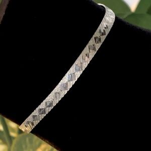 Italian Sterling Silver Reversible Bracelet, 7-1/2”